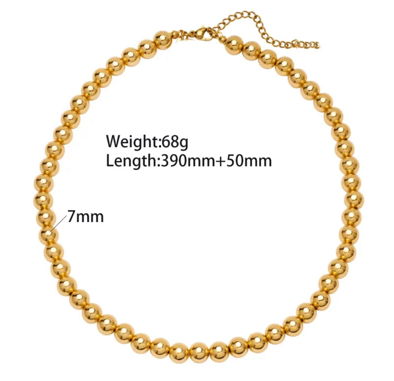 Collar bolitas finas