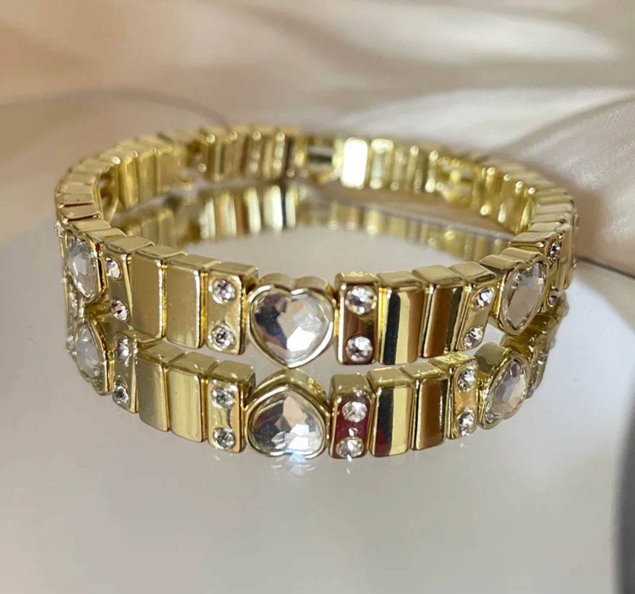 Pulsera Corazón de Cristal