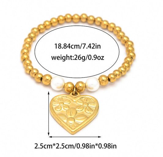 Pulsera corazón grande