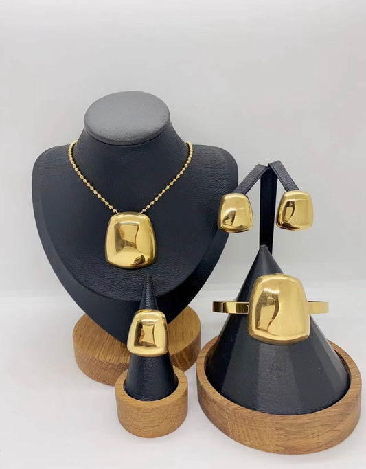 Set cuadro dorado