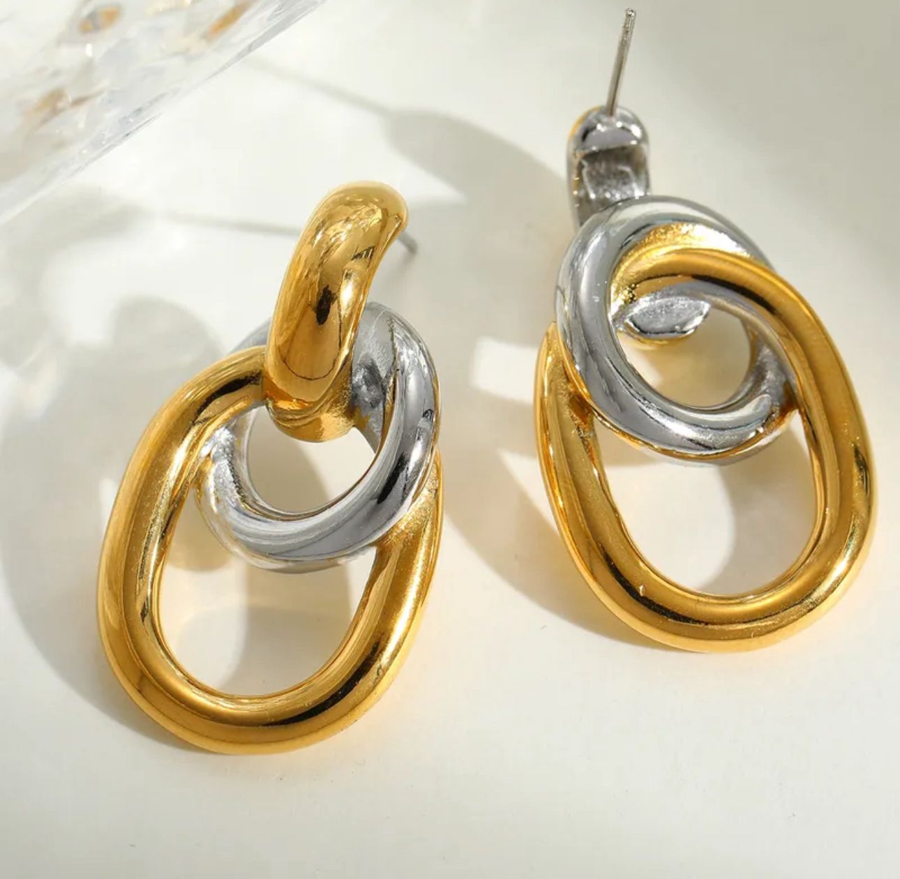 Aretes Dúo Metálico