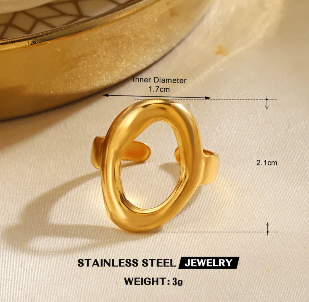 Anillo Óvalo Dorado