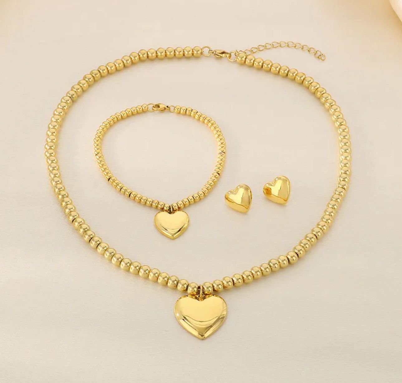 Set Corazón Dorado