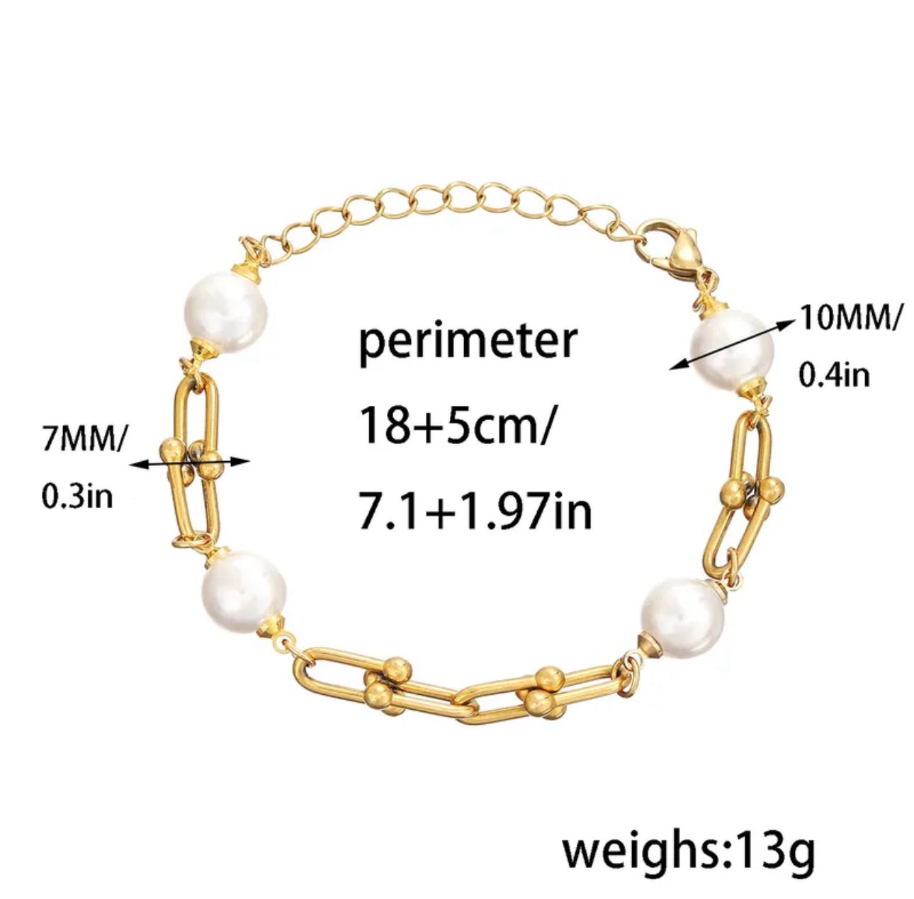 Pulsera Clásica Perla