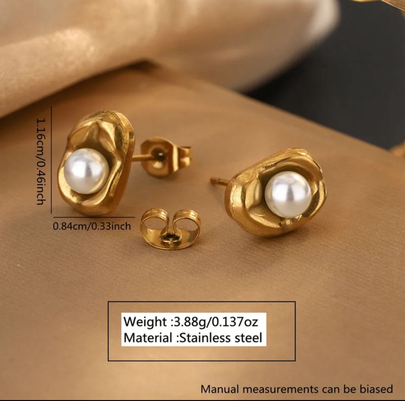 Set Escultura Dorada y Perla