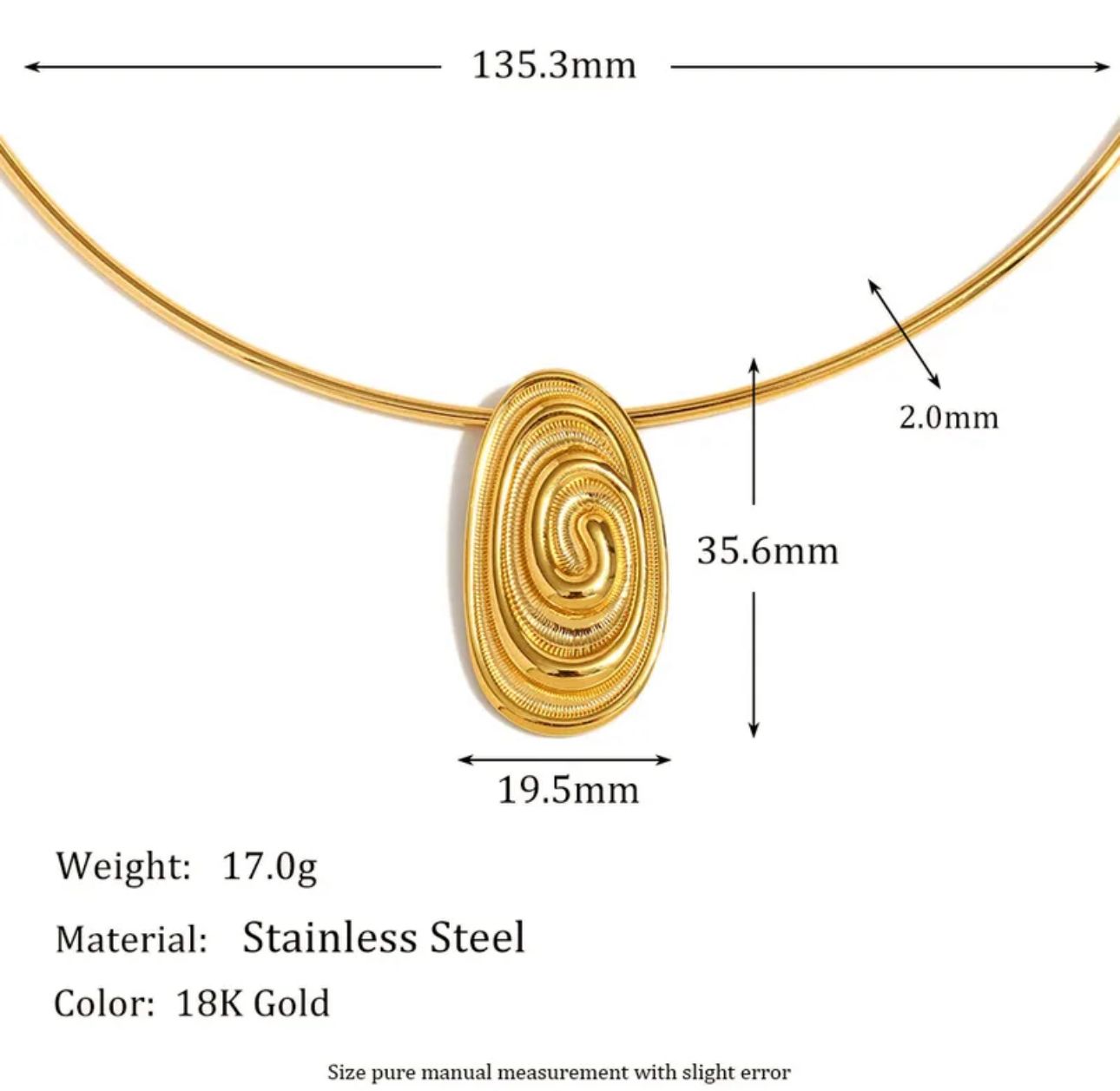 Set Espiral Dorado Ovalado