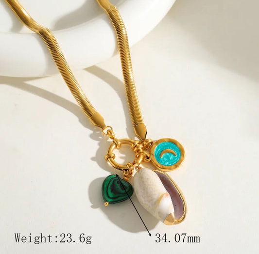 Collar Caracola Verde