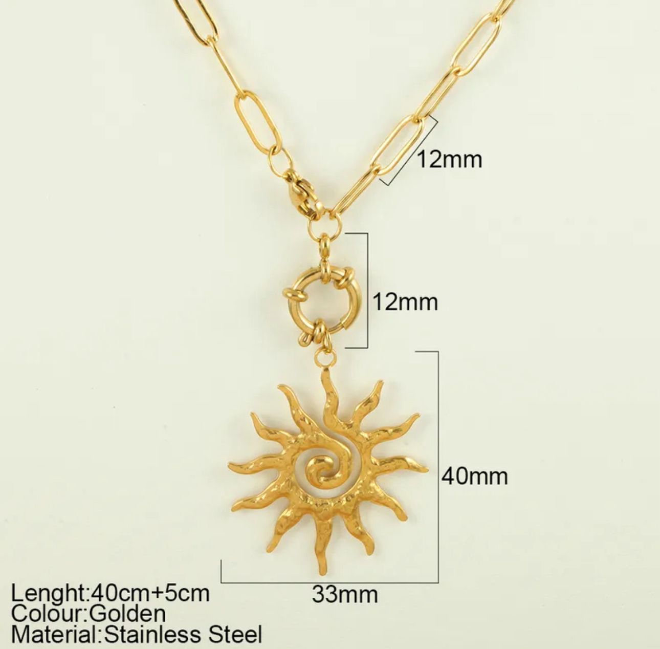 Collar con sol central #1