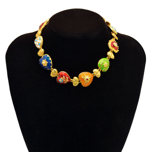 Collar Corazones de Colores