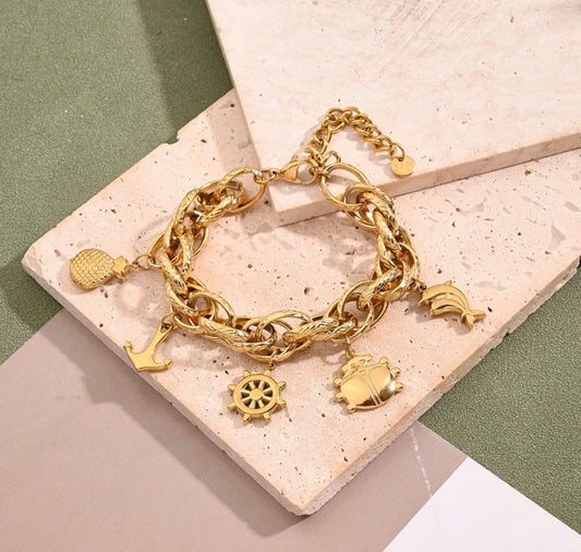 Pulsera Náutica Dorada