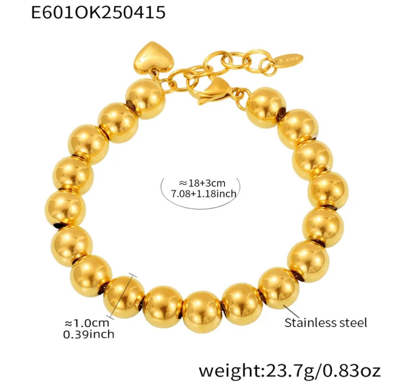 Pulsera Esferas Doradas