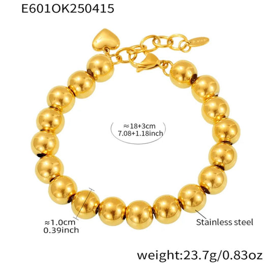 Pulsera Esferas Doradas